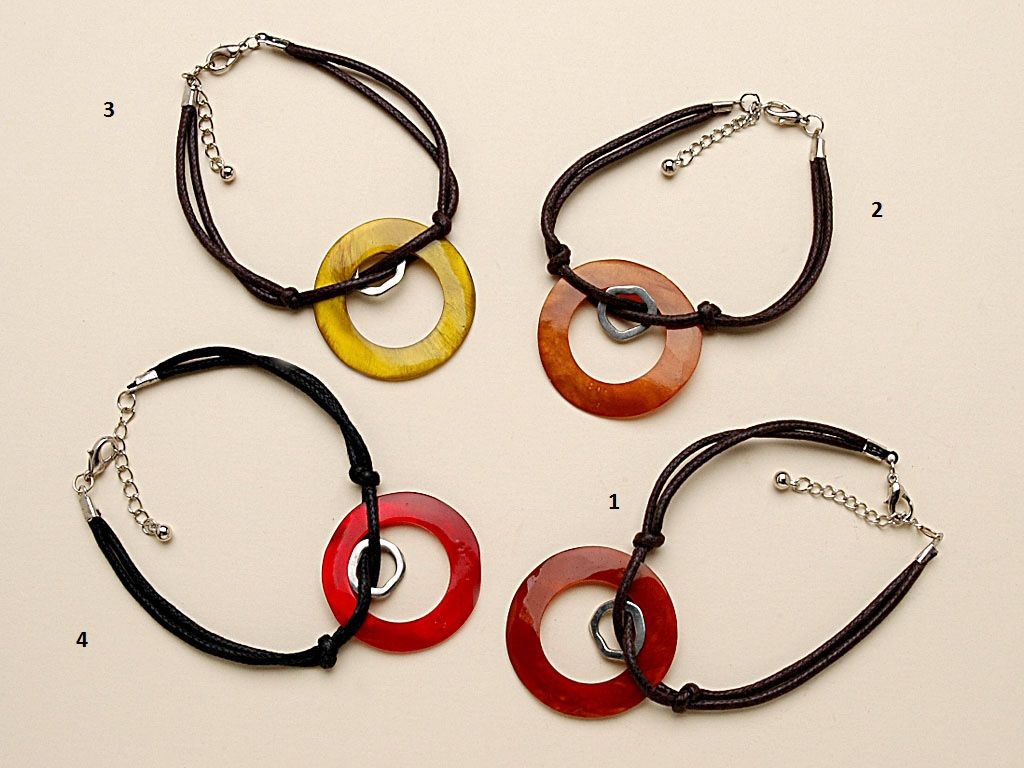 Pulsera aros de nacar