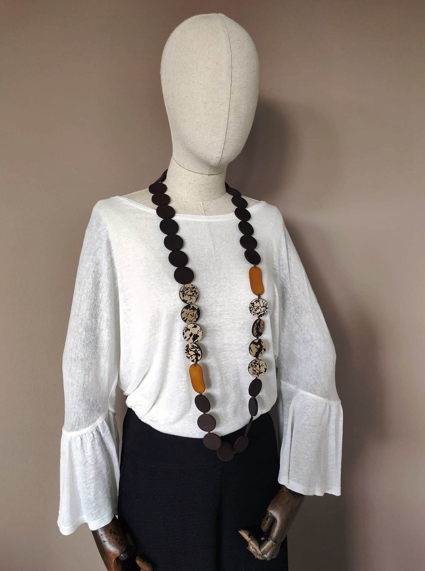EDA Collar con disco, de madera