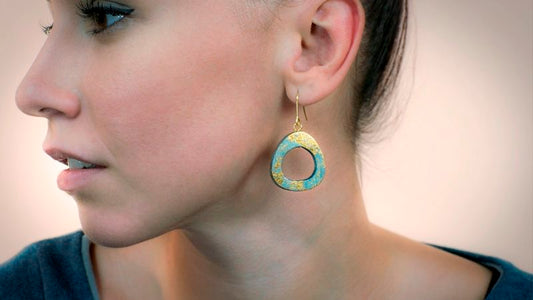 Pendientes Círculo Pan de Oro