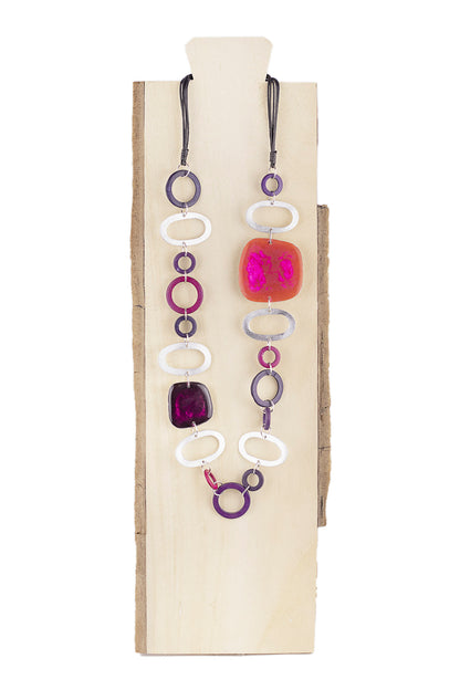 Collar aluminio mate y resina