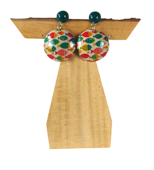 PENDIENTE REDONDO PECES