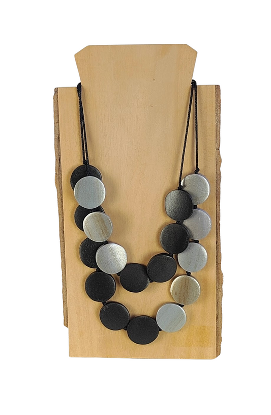 Collar doble de circulos