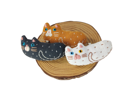 Broche gato acostado pack X3