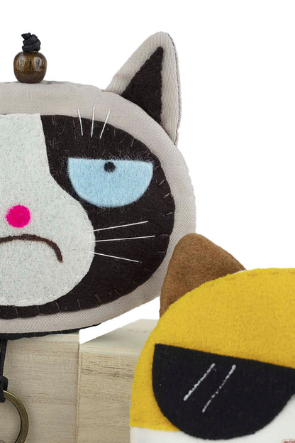 Llavero gato enojado pack de 3 unidades