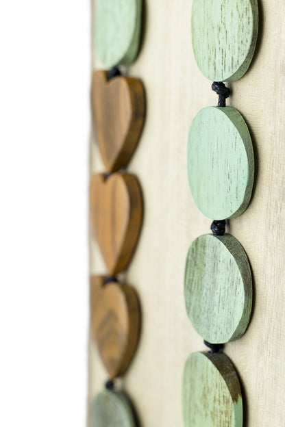 NECKLACE WITH CIRCLES AND HEARTS