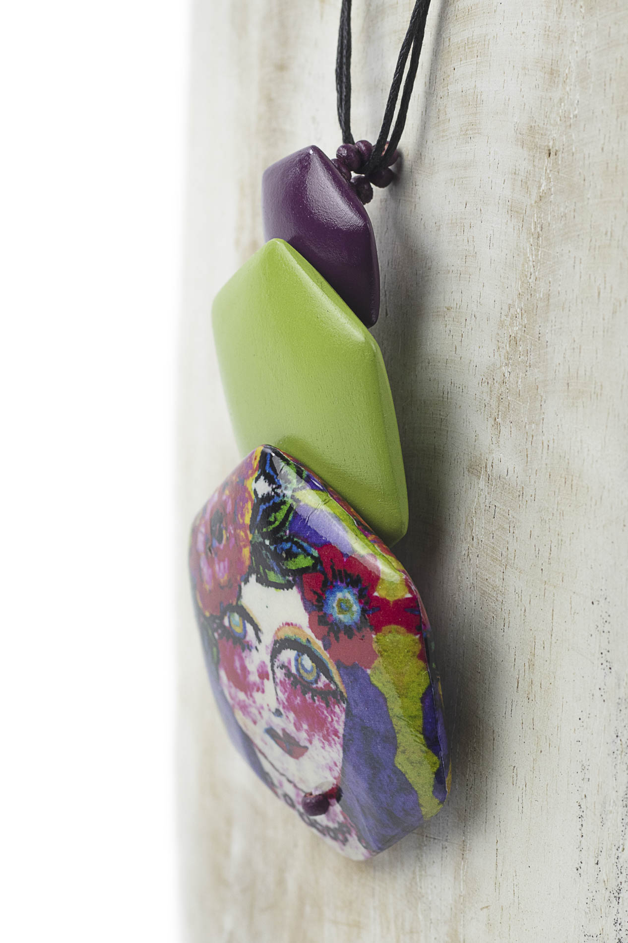 Ciondolo a tre pezzi esagonali