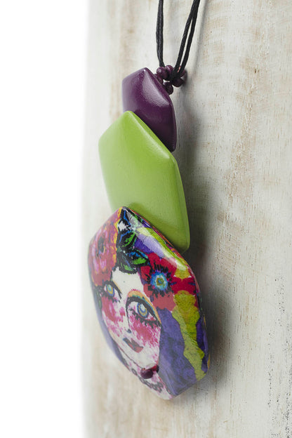 Ciondolo a tre pezzi esagonali