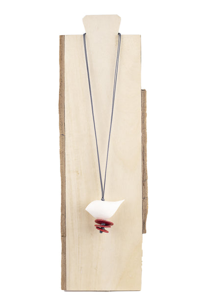 Wooden pendant with bird