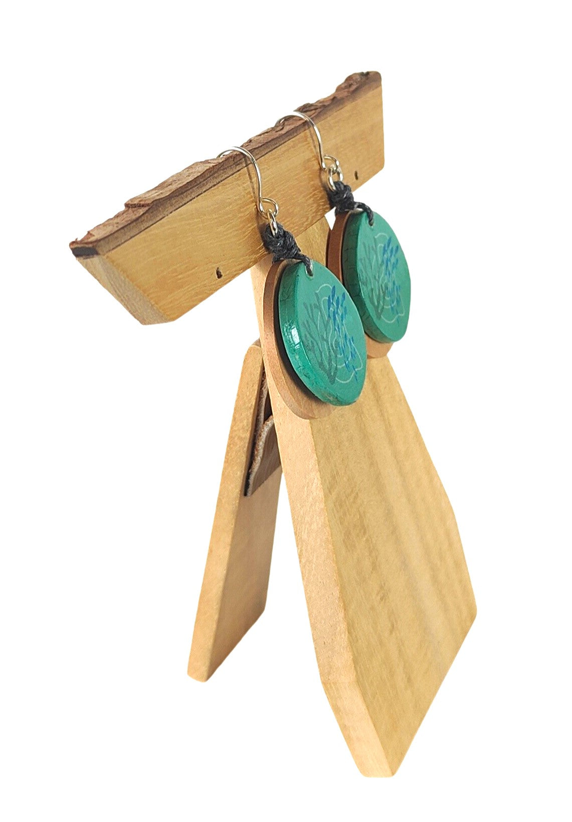 OENDIENTE FLOR TURQUESA