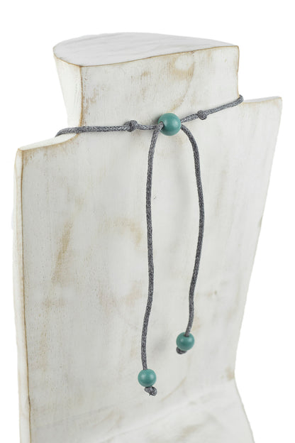 Collar de 5 bolas con print de mar y faros