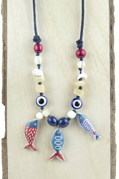 Three fish necklace