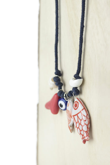 Three fish necklace