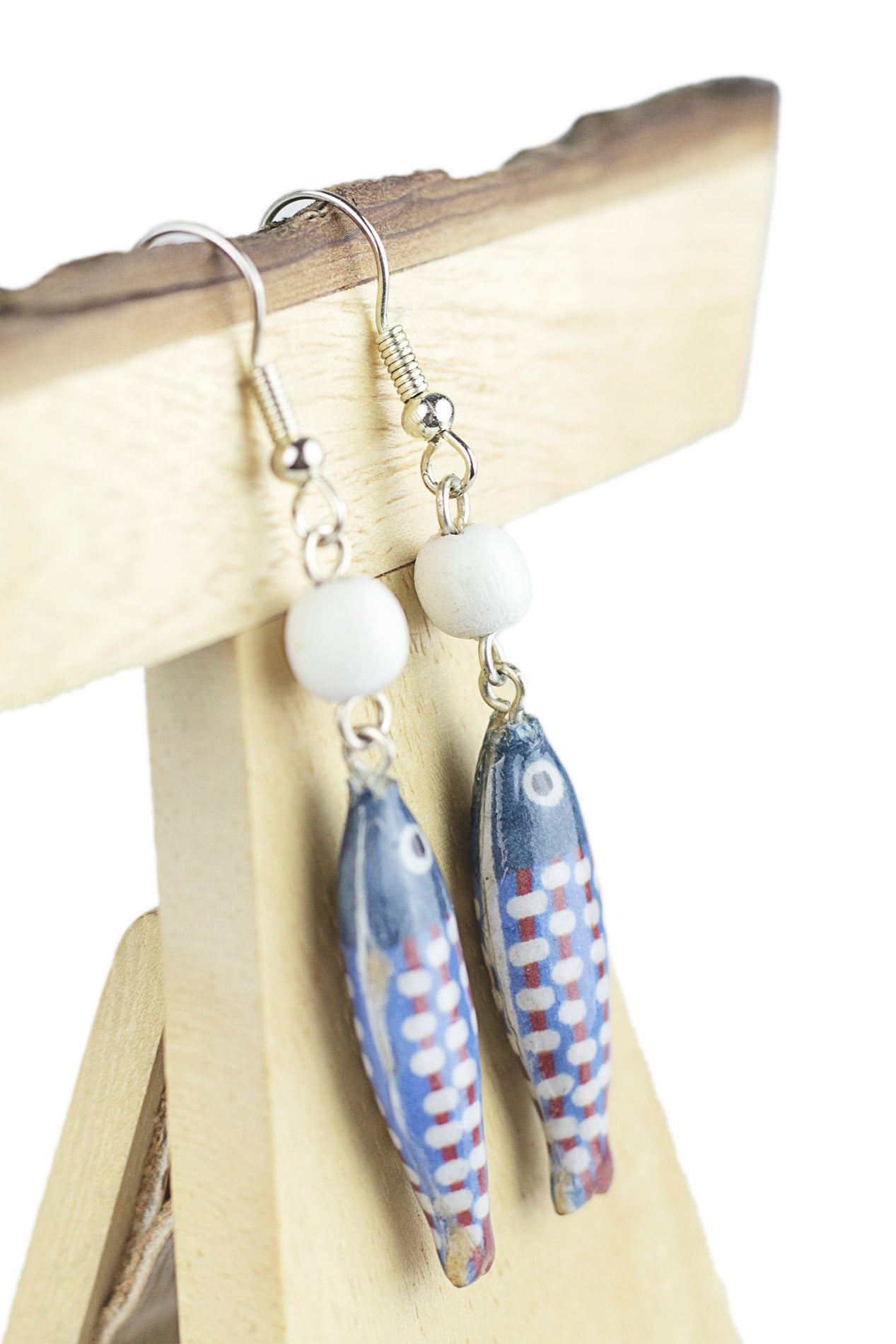 Fish and ball earring