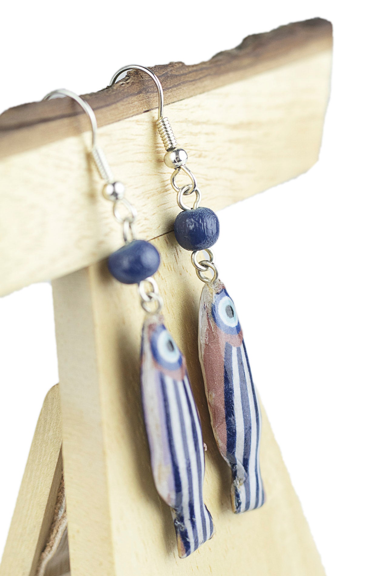 Fish and ball earring