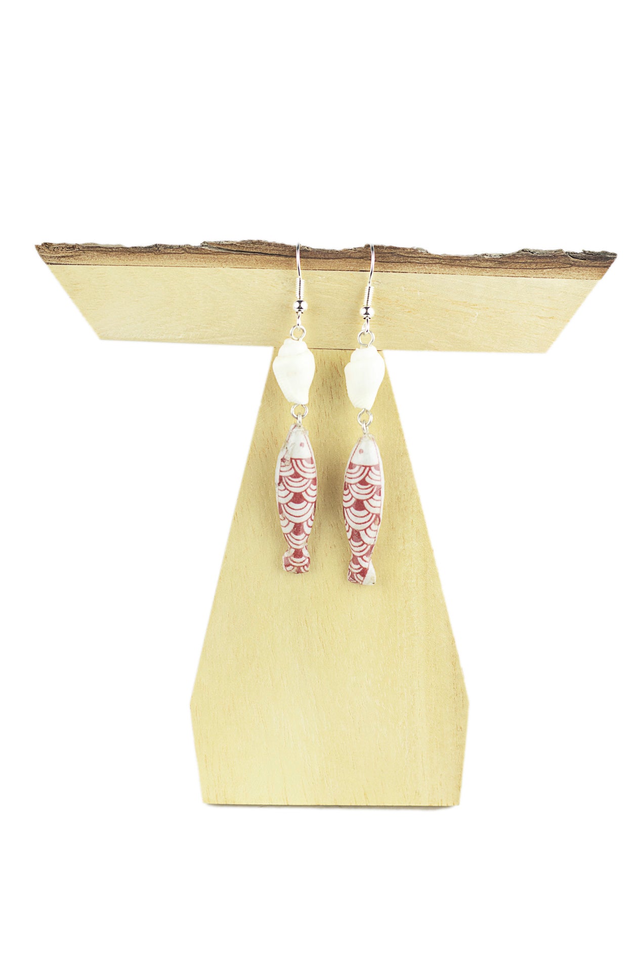 Fish and shell earring