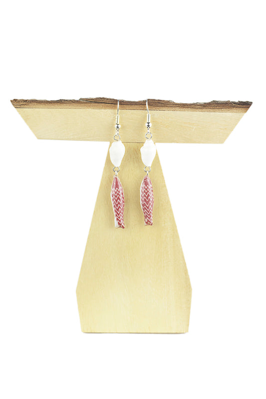 Fish and shell earring