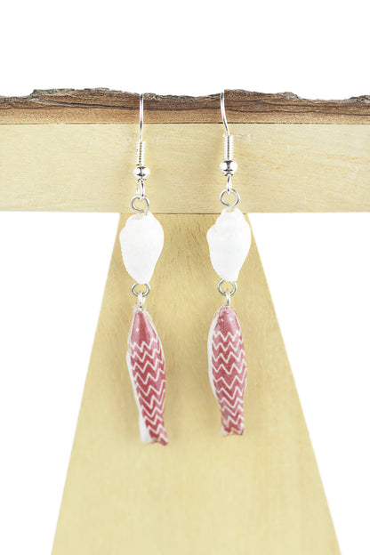 Fish and shell earring