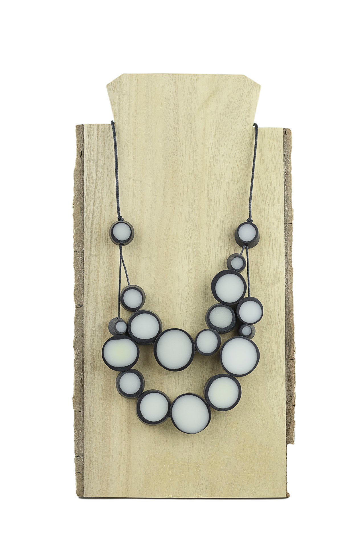 Collar Pequeñas Burbujas bicolor en dos lineas