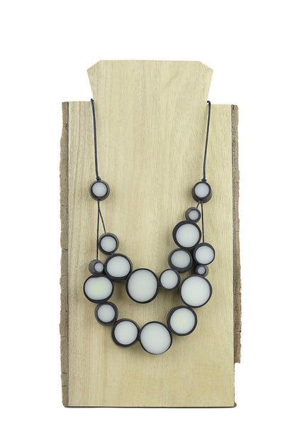 Collar Pequeñas Burbujas bicolor en dos lineas