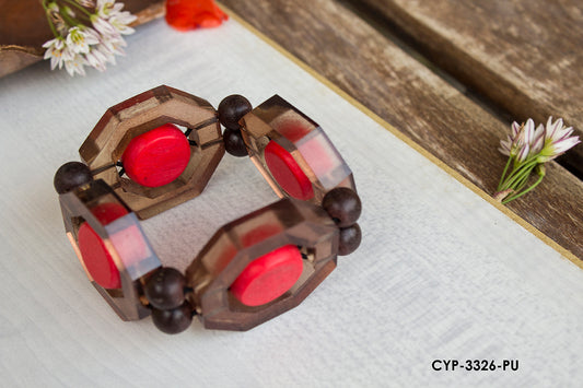 Pulsera de resina y madera