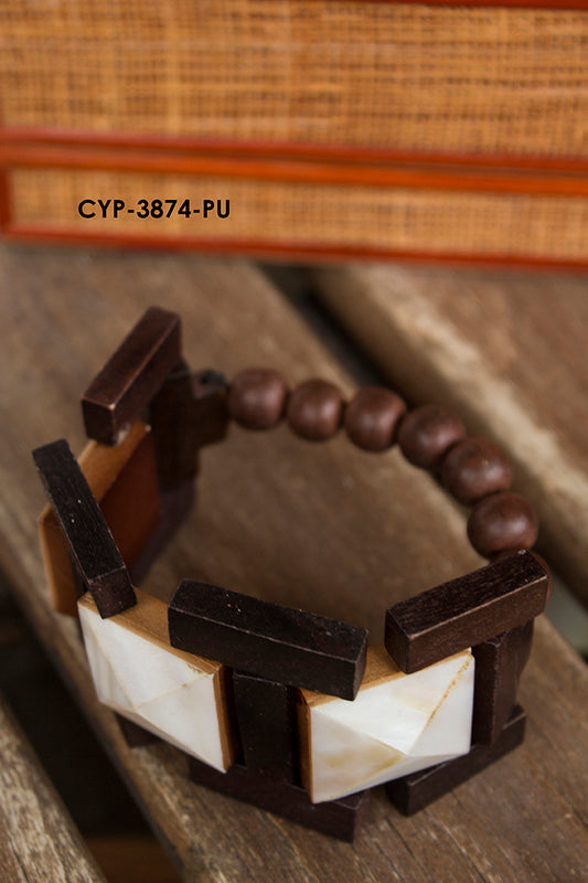 Pulsera de resina y madera