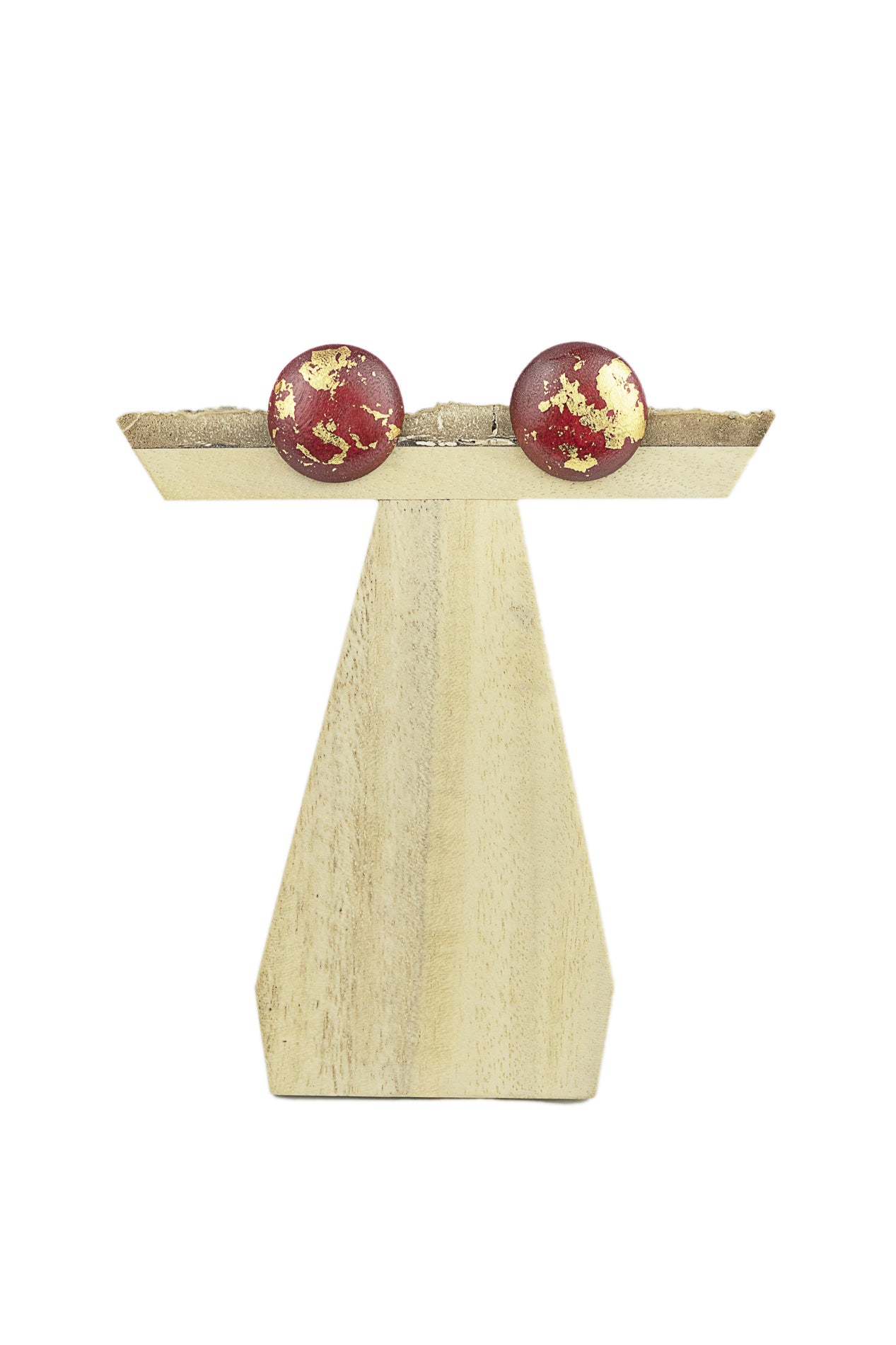 Pendiente Stud Pan de Oro