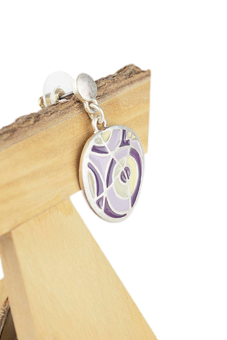 Pendientes Gaudi en morado