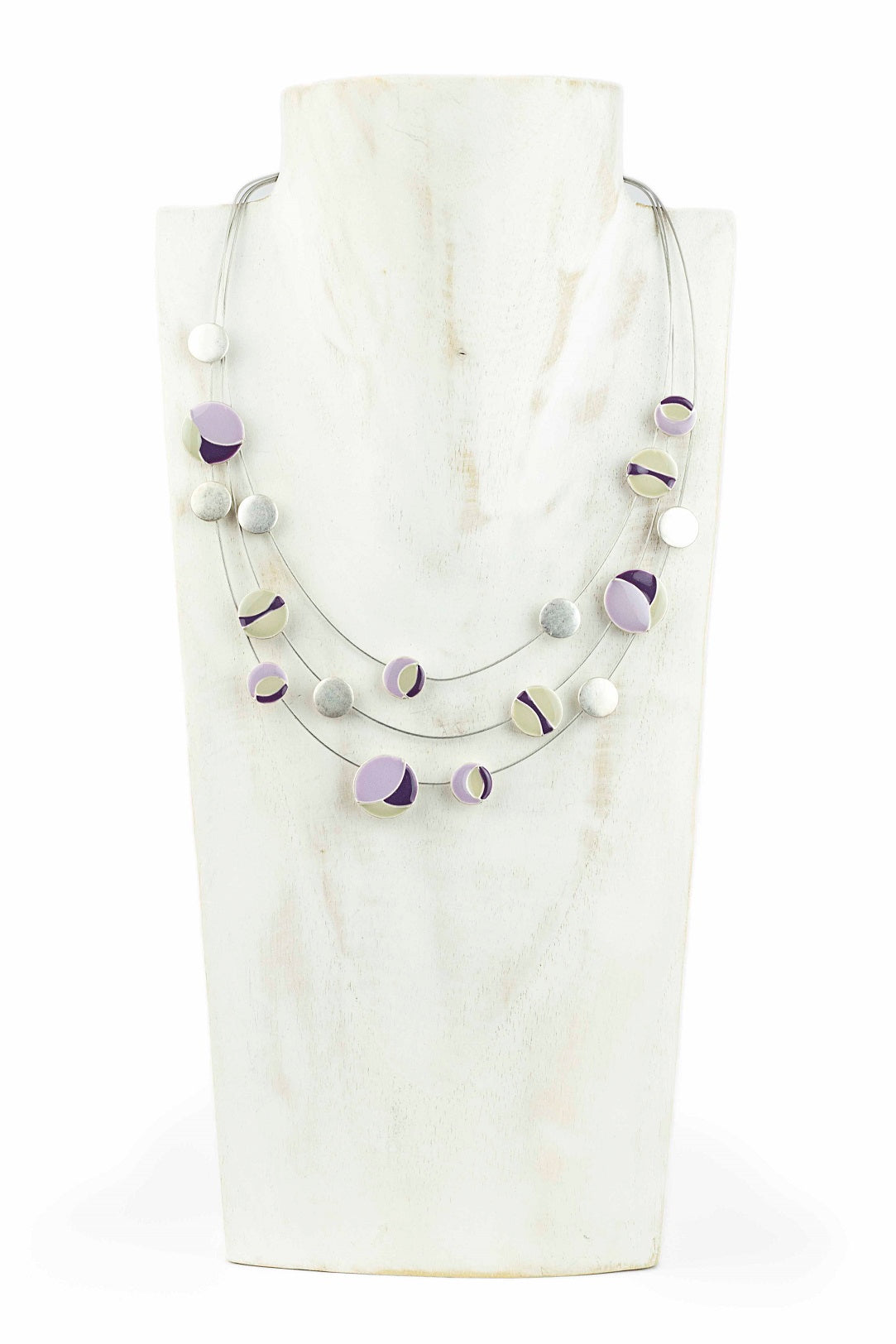 Collar morado multihilos