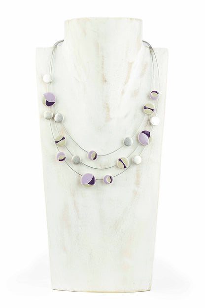 Collar morado multihilos