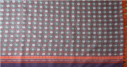 Pañuelo Flecos Lila y Naranja