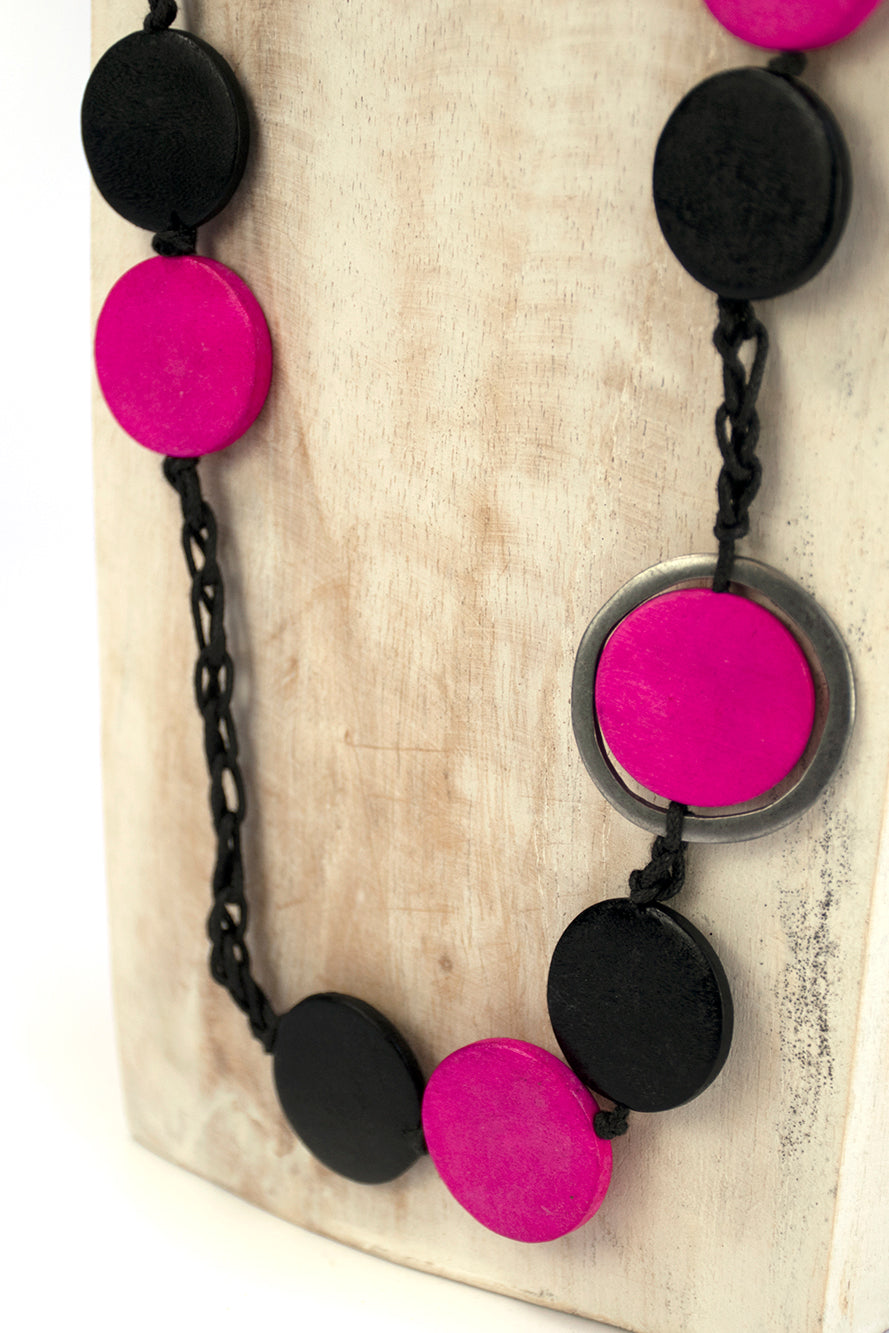 Collar disco madera y aro metal