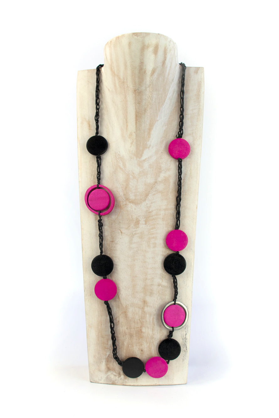 Collar disco madera y aro metal