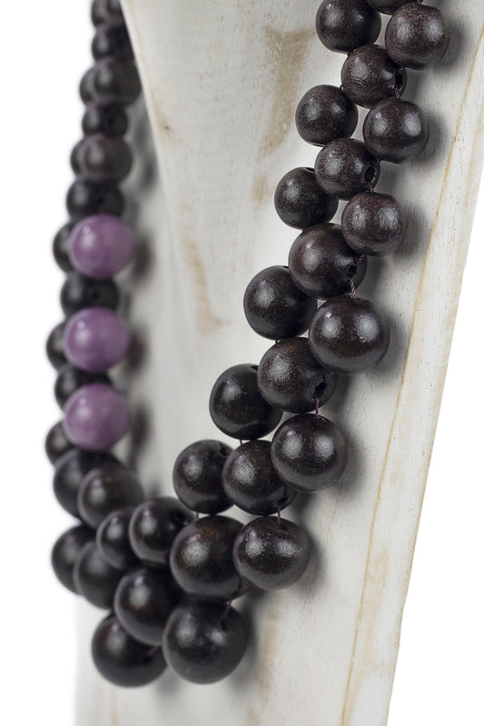 Collar tejido multibolas