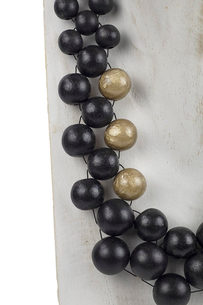 Collar tejido multibolas