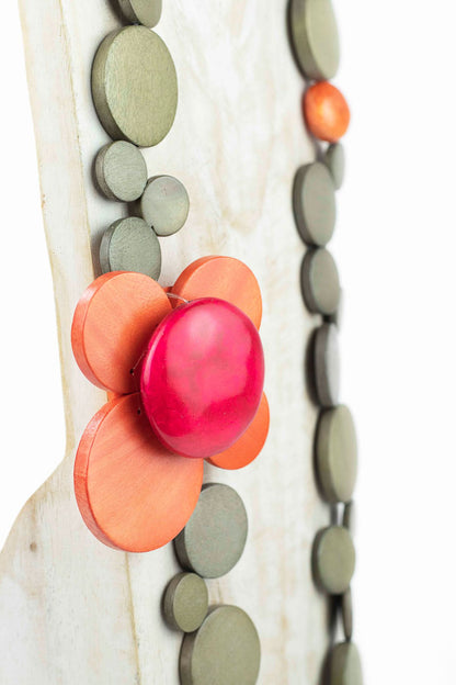 Collar pastillas y flores