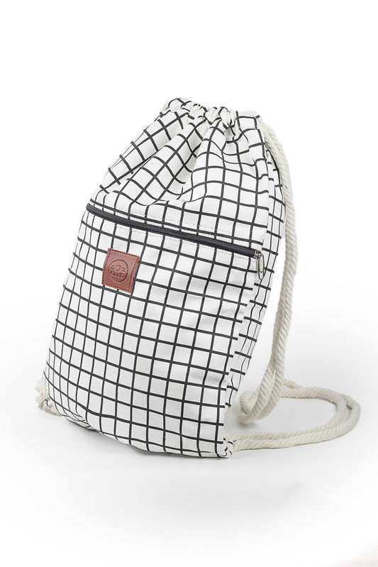 Bolso marinero de lona con bolsillo exterior