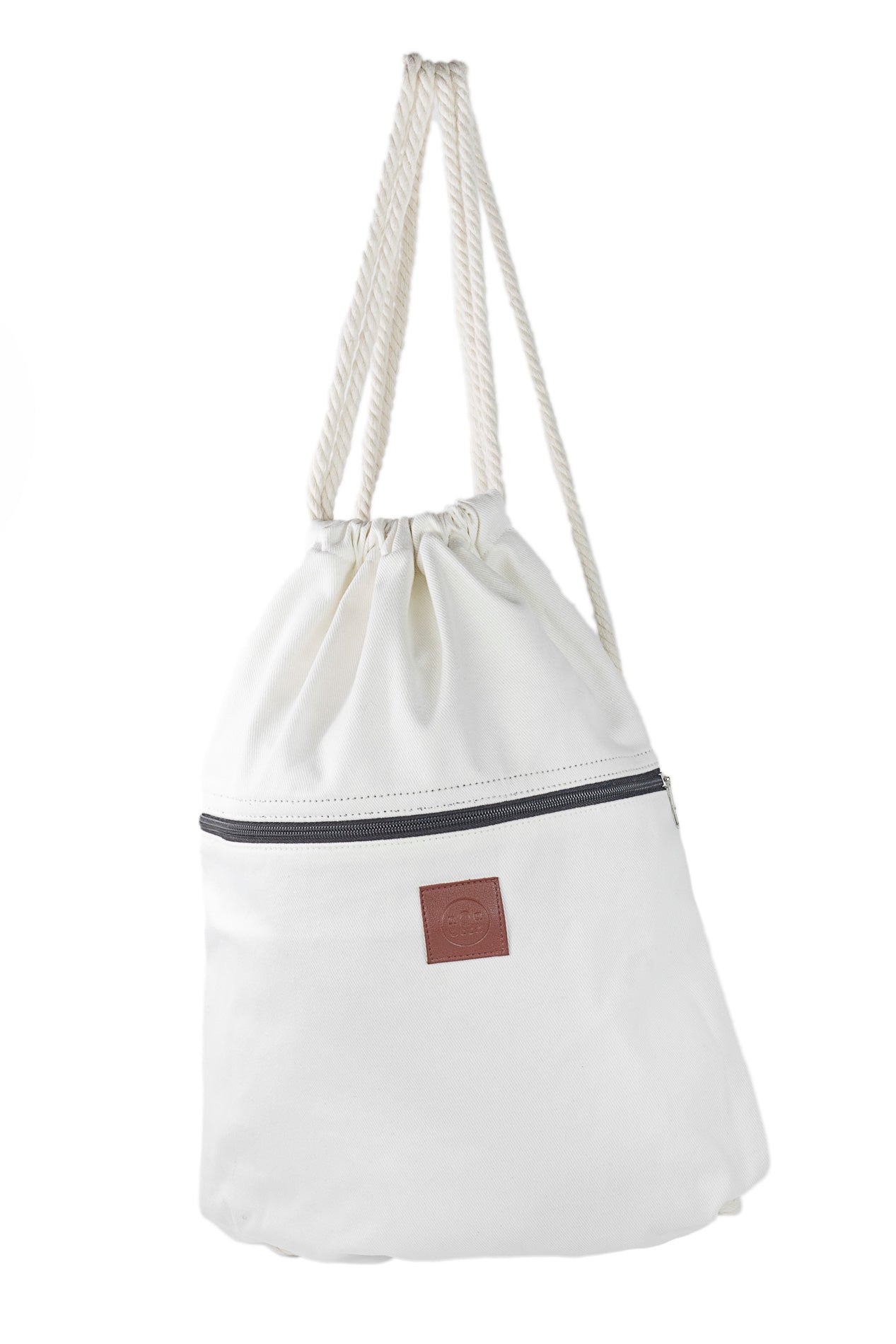 Bolso marinero de lona con bolsillo exterior