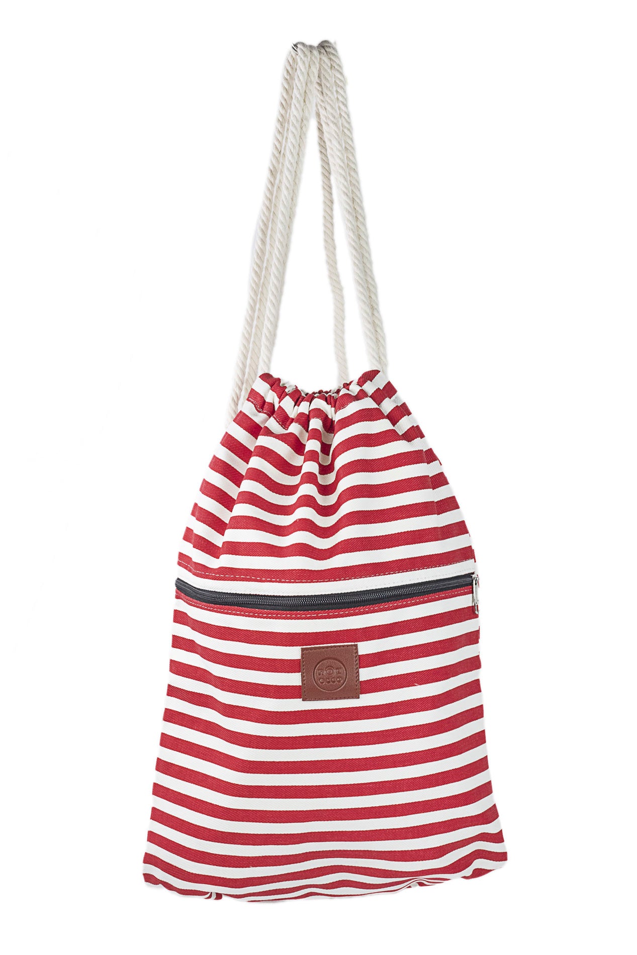 Bolso marinero de lona con bolsillo exterior