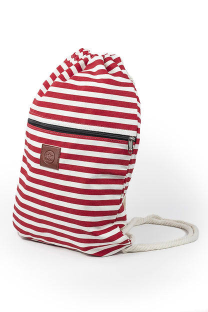 Bolso marinero de lona con bolsillo exterior