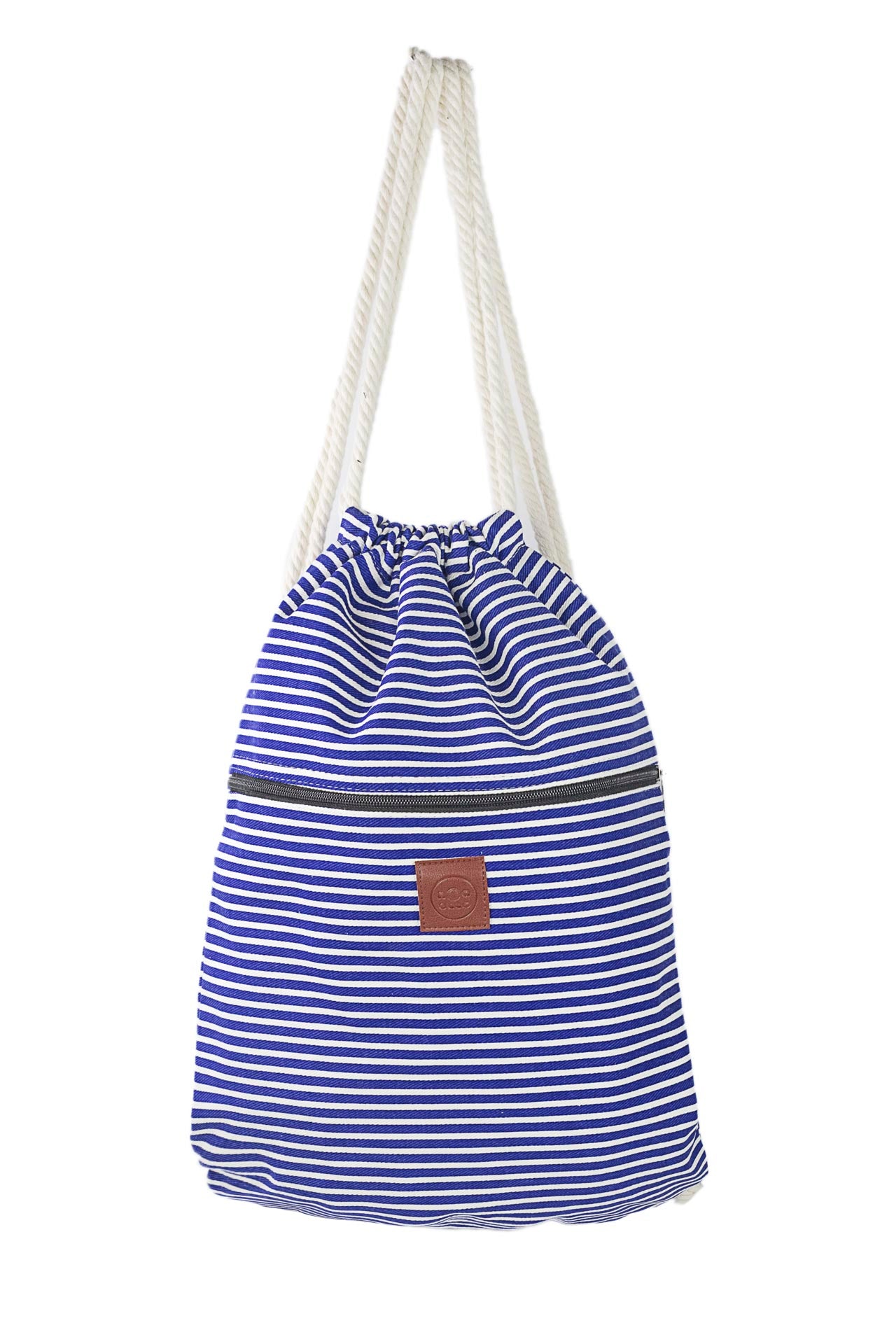 Bolso marinero de lona con bolsillo exterior