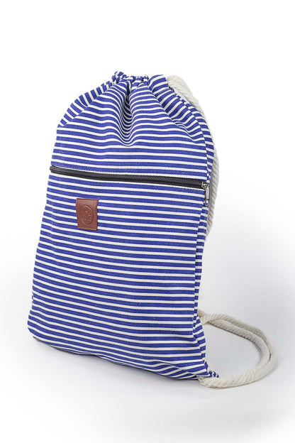 Bolso marinero de lona con bolsillo exterior