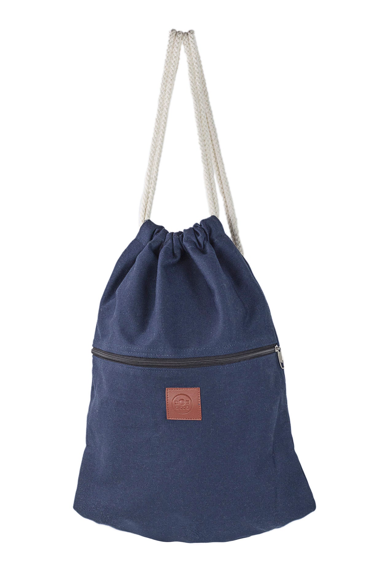 Bolso marinero de lona con bolsillo exterior