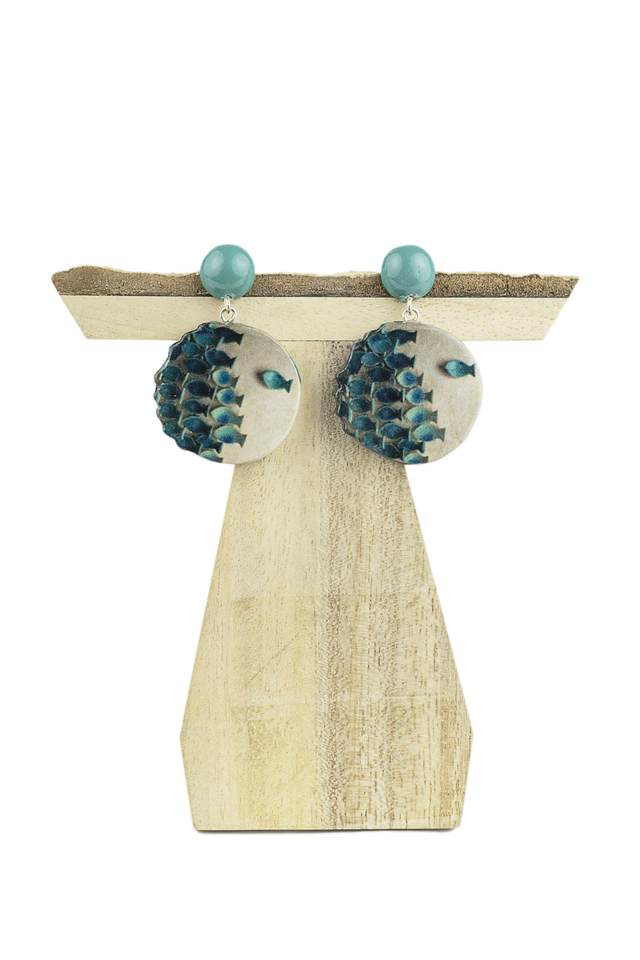 PENDIENTES OLAS Y PECES